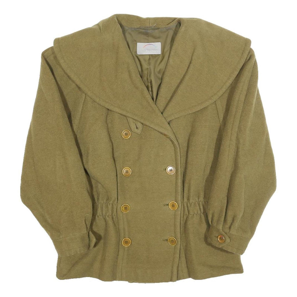 BOGNER Womens Green Button Jacket M Wool Blend Classic Long Sleeve Stylish