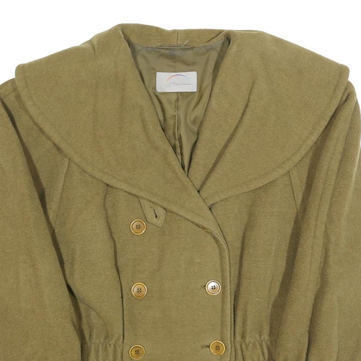 BOGNER Womens Green Button Jacket M Wool Blend Classic Long Sleeve Stylish