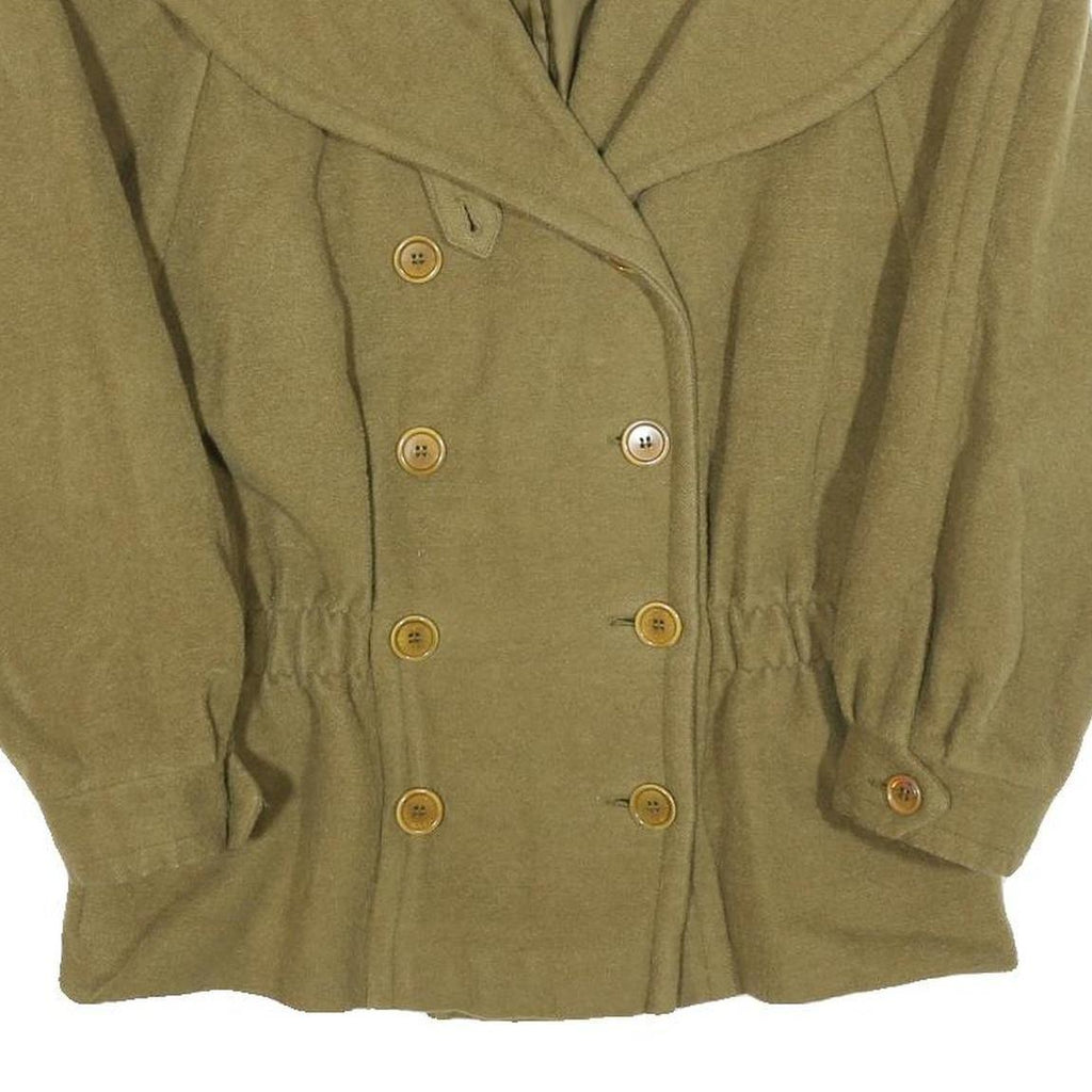 BOGNER Womens Green Button Jacket M Wool Blend Classic Long Sleeve Stylish