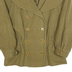 BOGNER Womens Green Button Jacket M Wool Blend Classic Long Sleeve Stylish