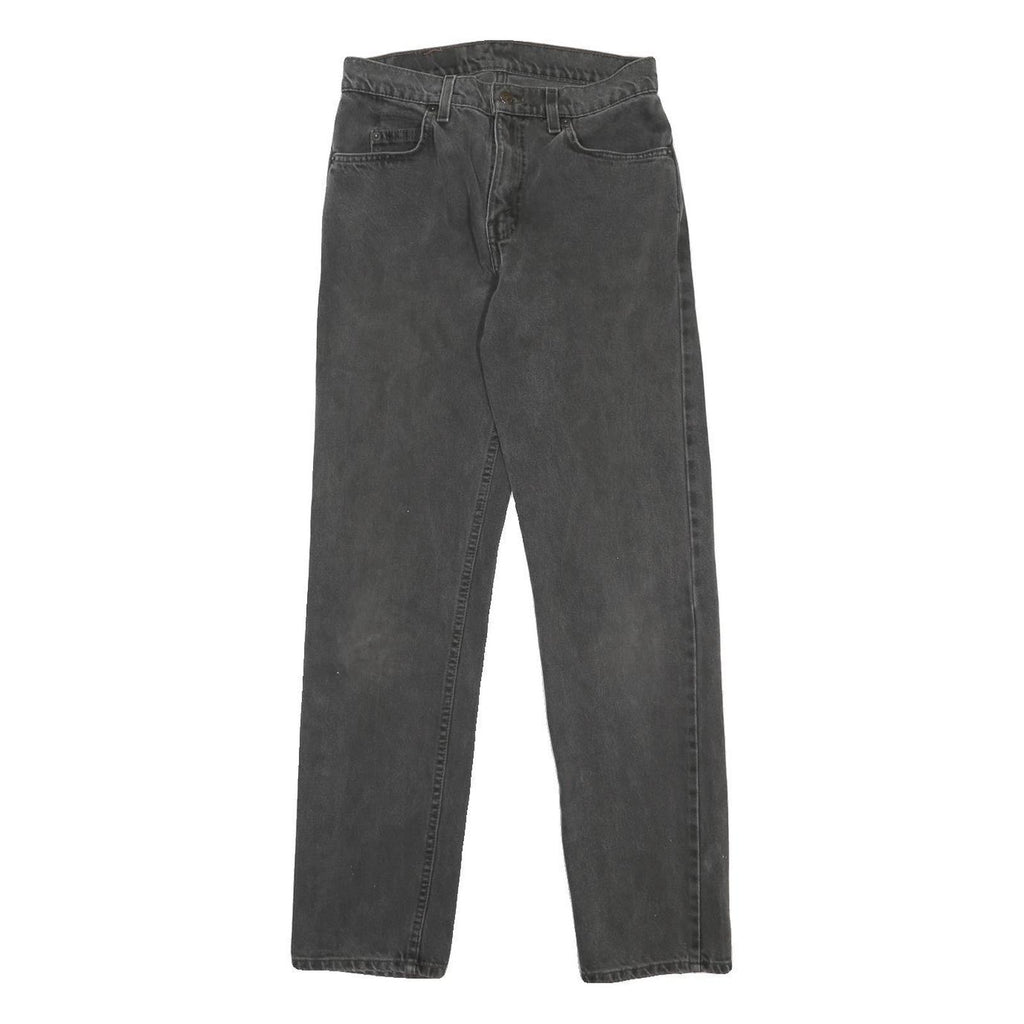 LEVI'S Mens 604 Slim Slim Cotton Denim Black W28 L32 Classic Zip Jeans Vintage