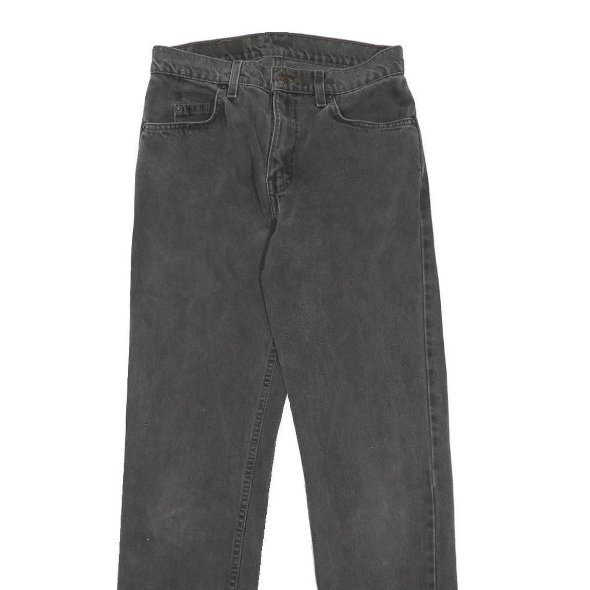 LEVI'S Mens 604 Slim Slim Cotton Denim Black W28 L32 Classic Zip Jeans Vintage