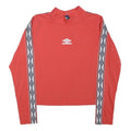 UMBRO Womens Red Long Sleeve Crew Neck Graphic T-Shirt M Sports Casual