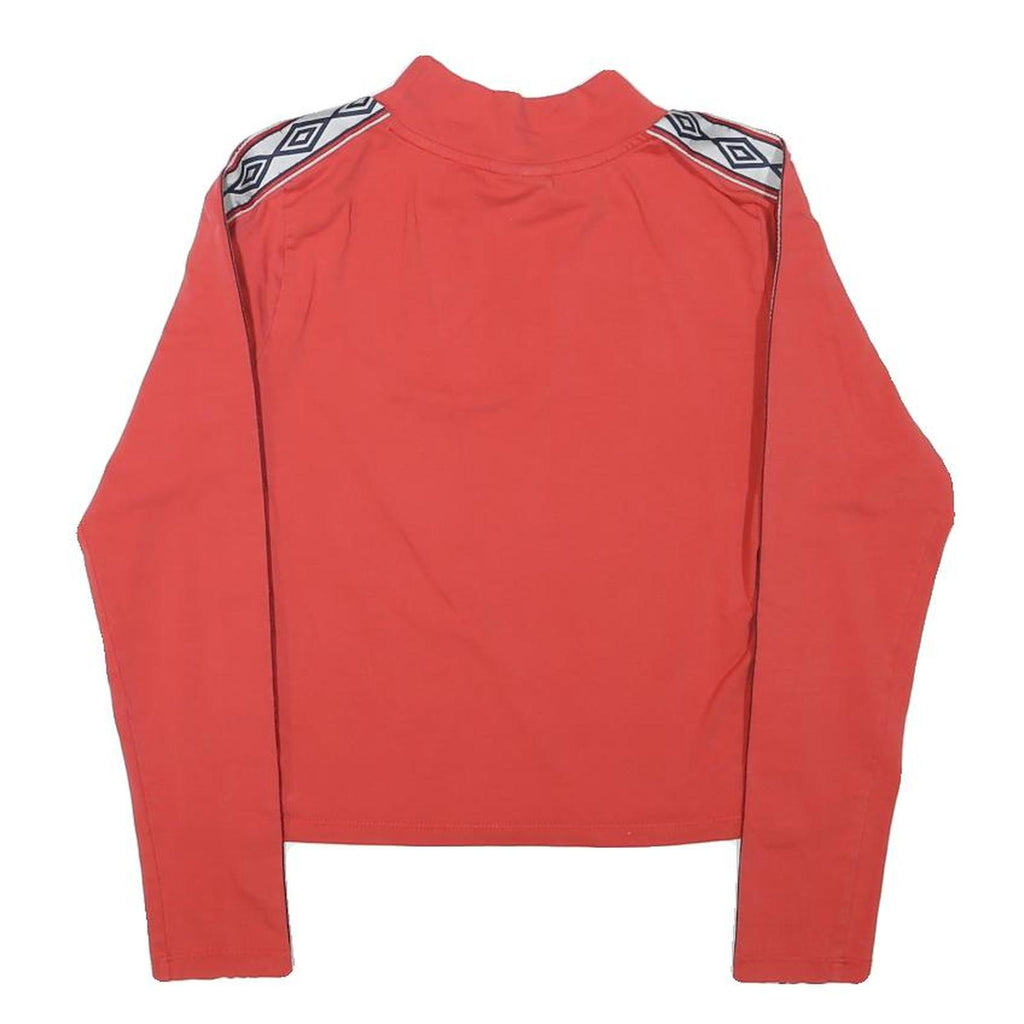 UMBRO Womens Red Long Sleeve Crew Neck Graphic T-Shirt M Sports Casual