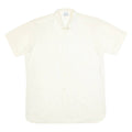 MANCRAFT Womens Cream Nylon Shirt XS Classic Button Front Short Sleeve
