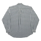 TOMMY HILFIGER Mens Green & White Check Shirt L Classic Button-Down Long Sleeve