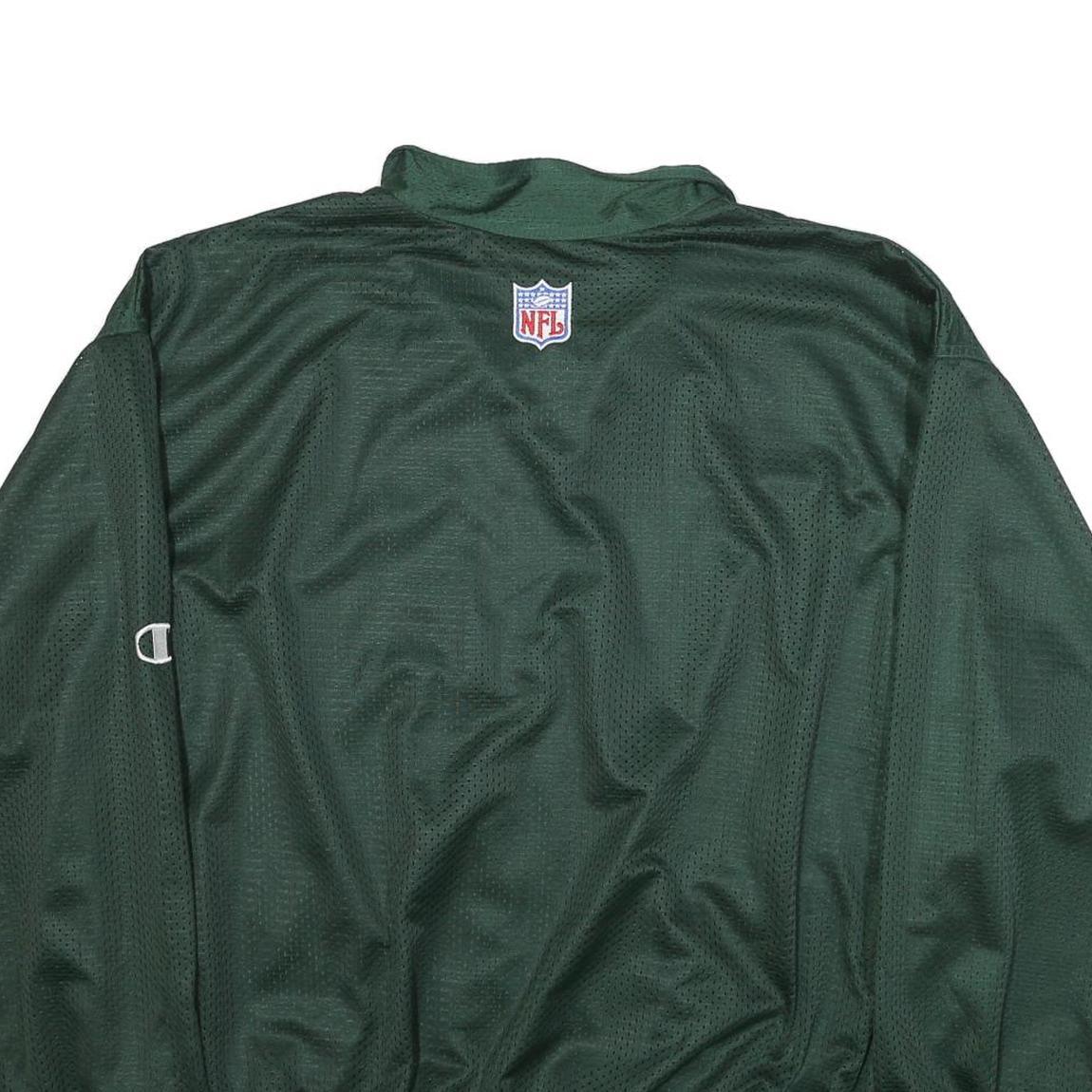 CHAMPION Mens Green Packers Football Zip Jacket XL Polyester Mesh NFL Sports Fan