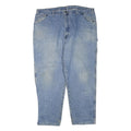 DICKIES Mens Light Blue Regular Fit Straight Leg Denim W44 L30 Workwear Jeans