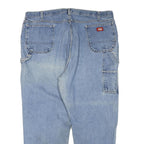 DICKIES Mens Light Blue Regular Fit Straight Leg Denim W44 L30 Workwear Jeans