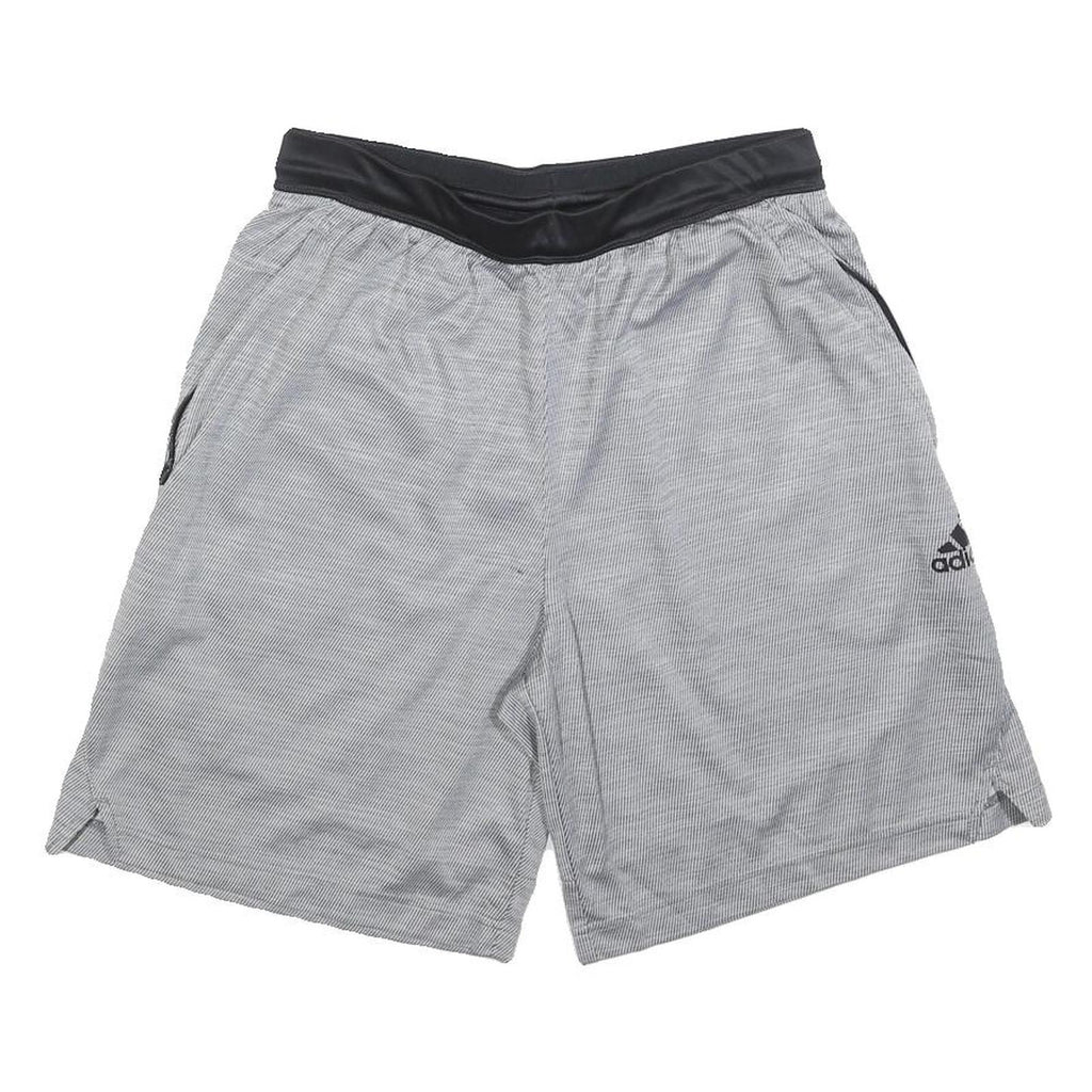 ADIDAS Mens Grey Casual Polyester Sports Shorts M W28 Lightweight Activewear