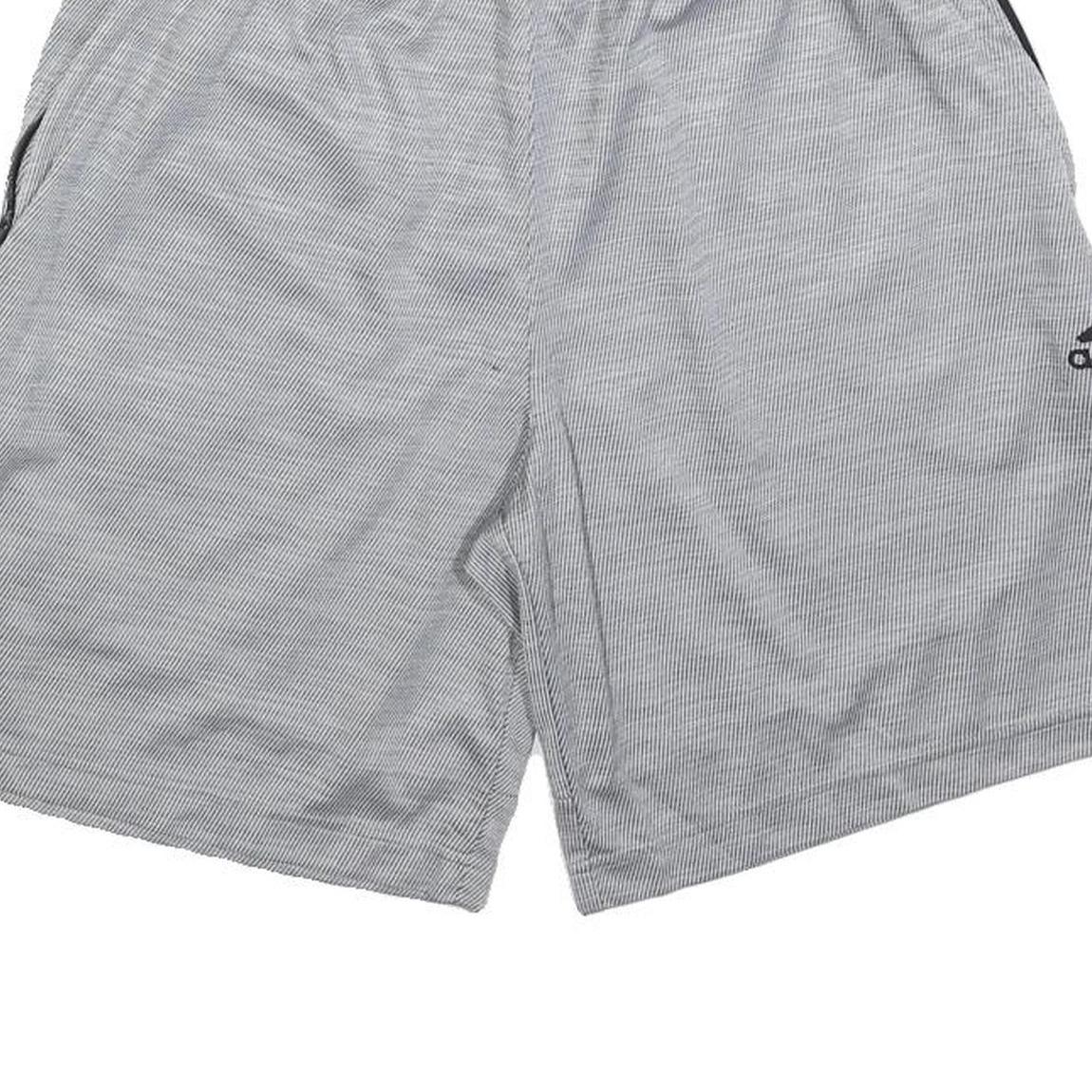 ADIDAS Mens Grey Casual Polyester Sports Shorts M W28 Lightweight Activewear