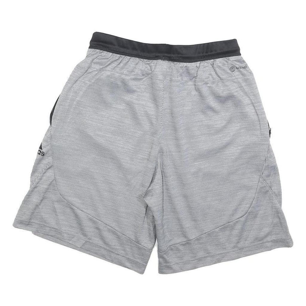 ADIDAS Mens Grey Casual Polyester Sports Shorts M W28 Lightweight Activewear