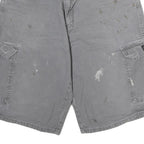 DICKIES Mens Grey Cargo Cotton Shorts L W34 Workwear Utility Pockets