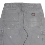 DICKIES Mens Grey Cargo Cotton Shorts L W34 Workwear Utility Pockets