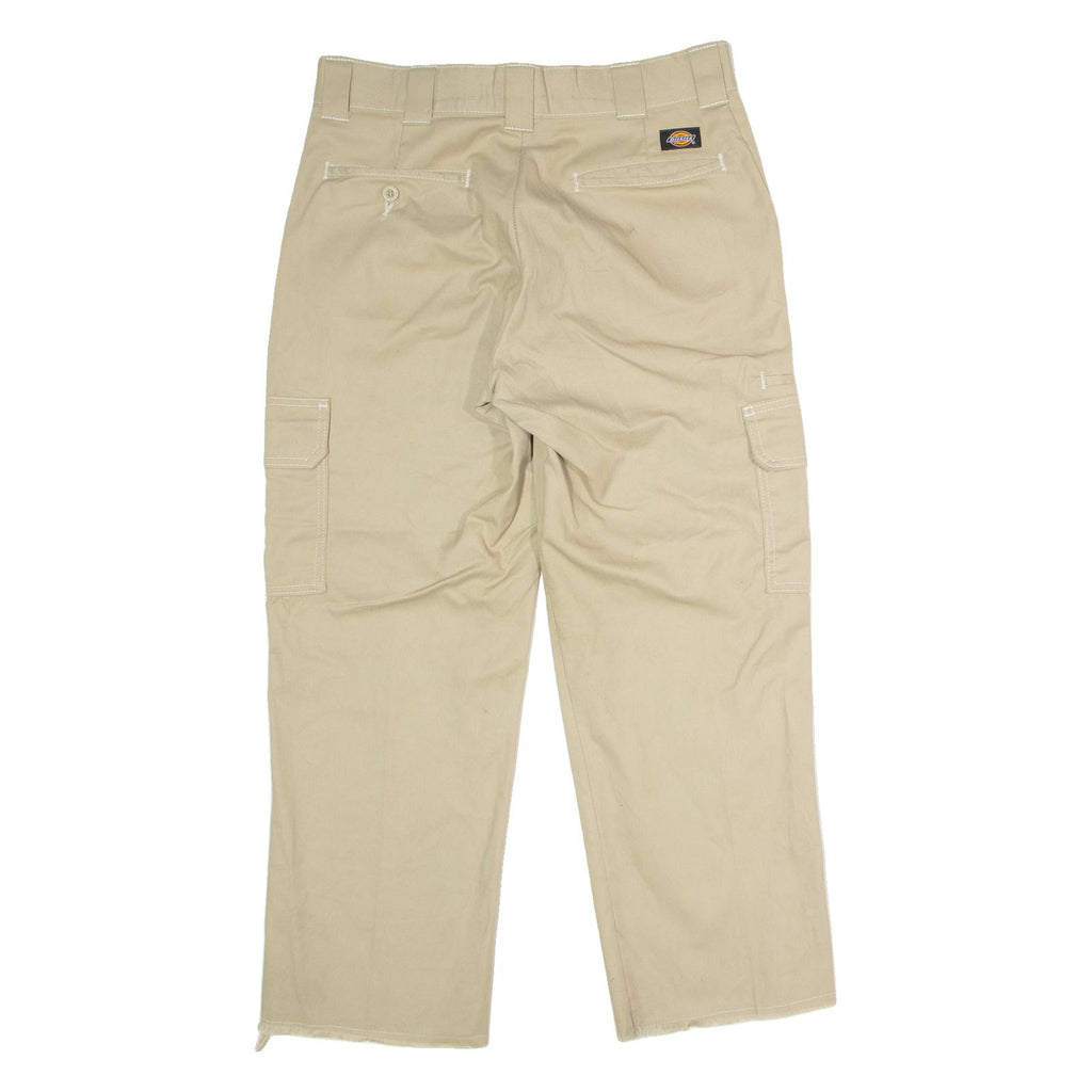 DICKIES Flex Workwear Cargo Mens Trousers Beige Regular Straight W32 L27