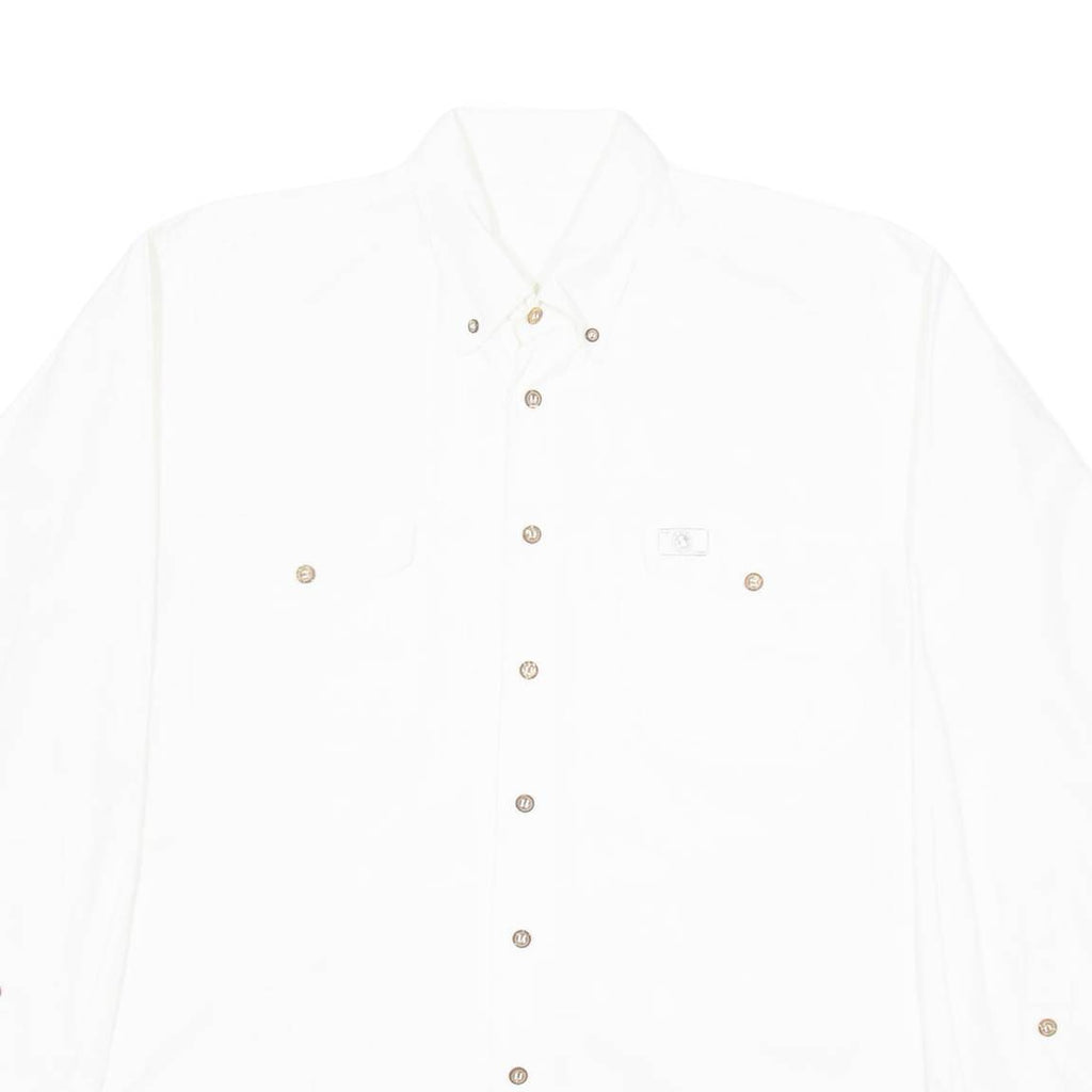 THE EARTH COLLECTION Mens Formal Shirt White Long Sleeve M
