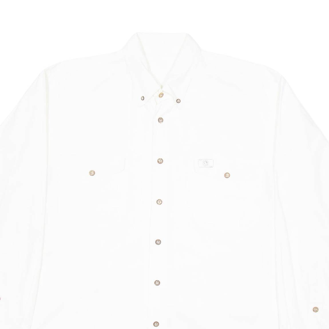 THE EARTH COLLECTION Mens Formal Shirt White Long Sleeve M