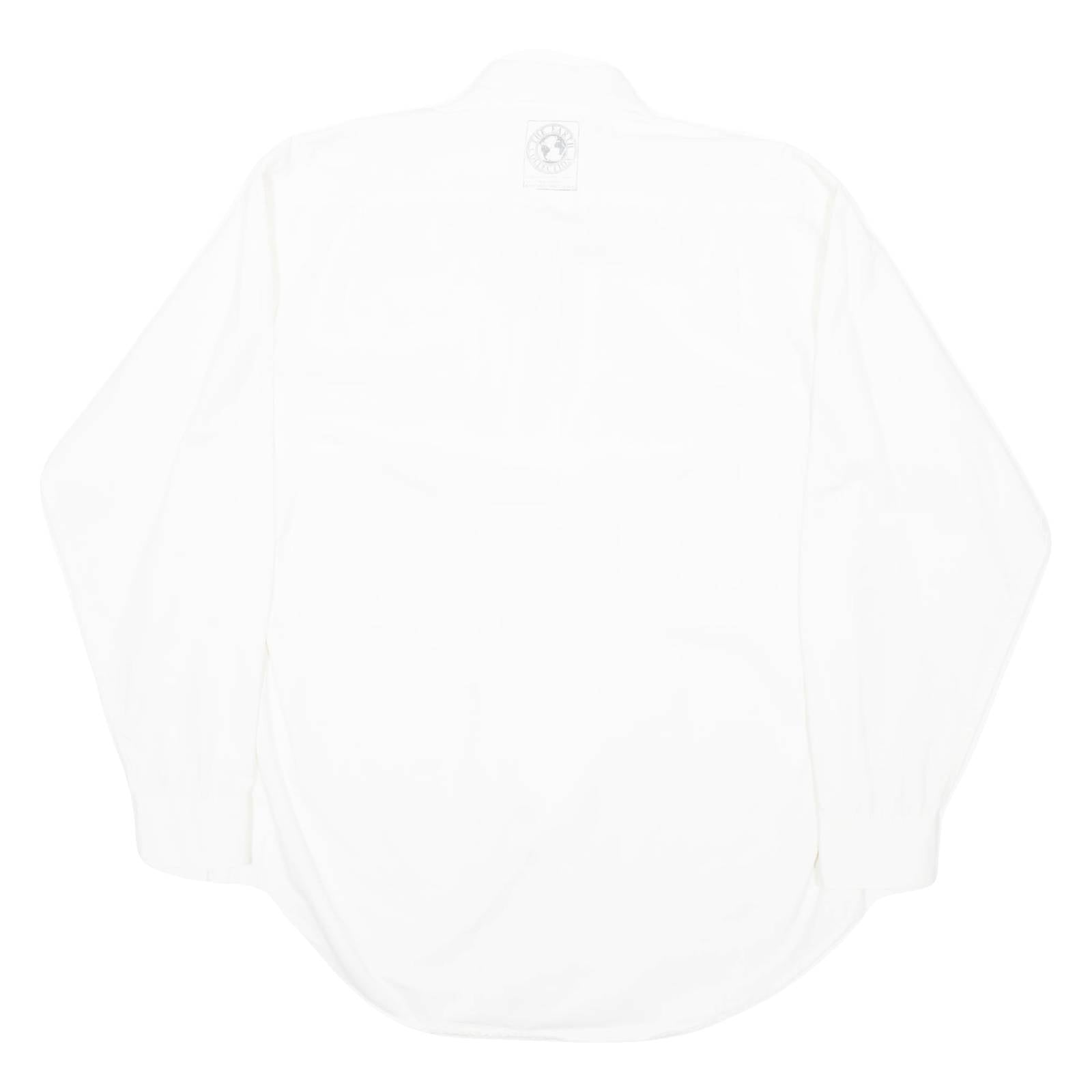 THE EARTH COLLECTION Mens Formal Shirt White Long Sleeve M