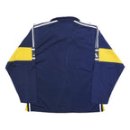 ADIDAS Mens Navy Blue & Yellow Track Jacket L Polyester Blend Zip Sportswear