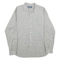 RALPH LAUREN Mens Grey & White Check Shirt L Cotton Casual Classic
