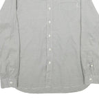RALPH LAUREN Mens Grey & White Check Shirt L Cotton Casual Classic