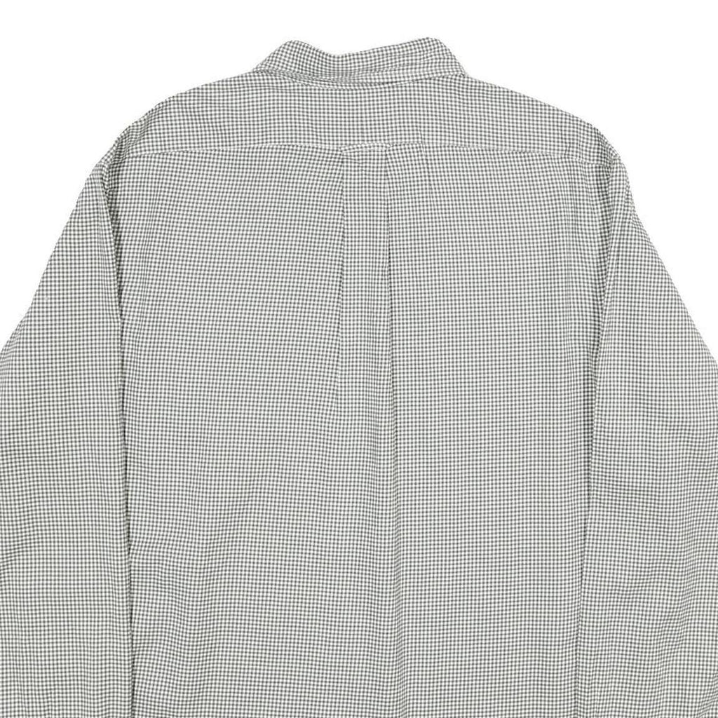RALPH LAUREN Mens Grey & White Check Shirt L Cotton Casual Classic