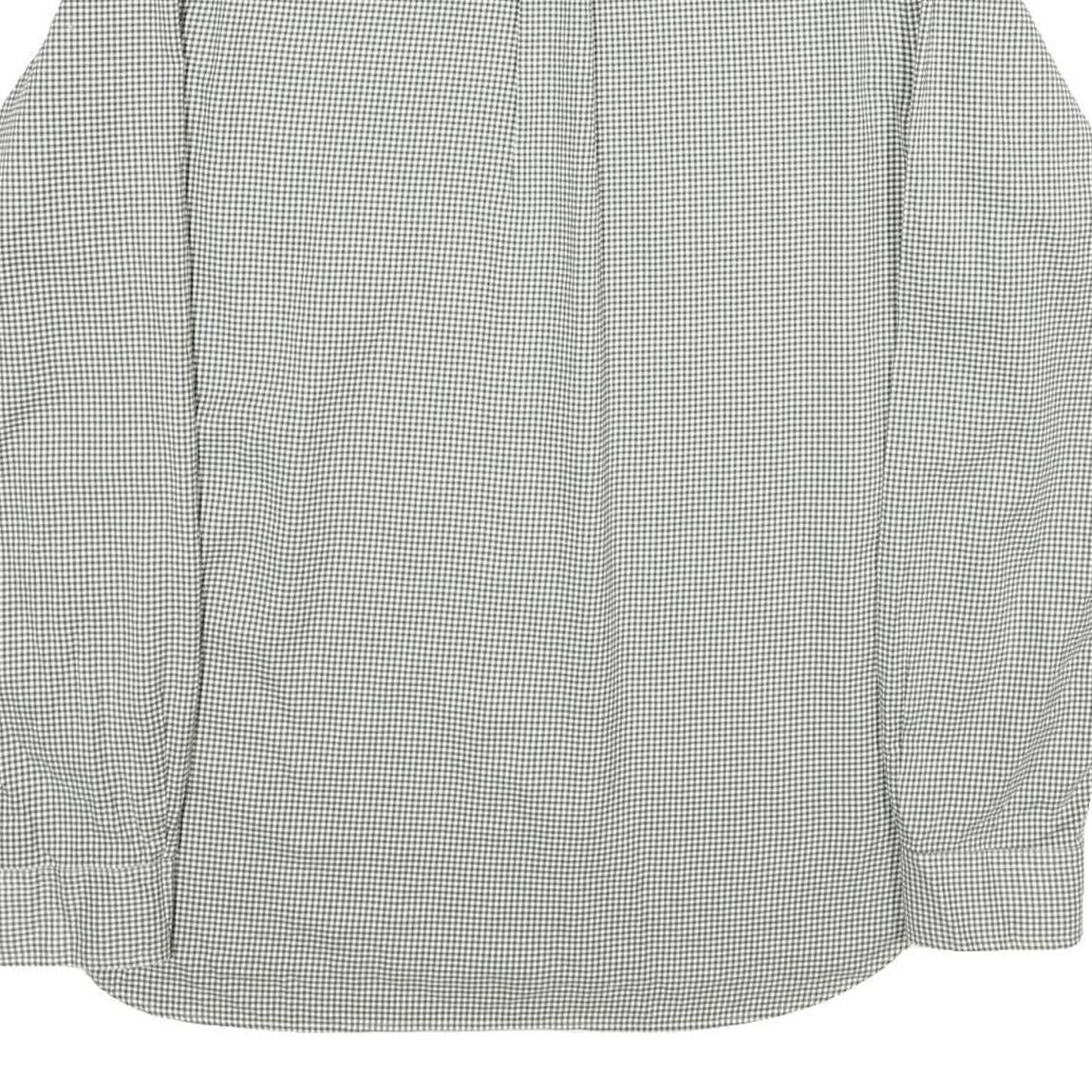 RALPH LAUREN Mens Grey & White Check Shirt L Cotton Casual Classic