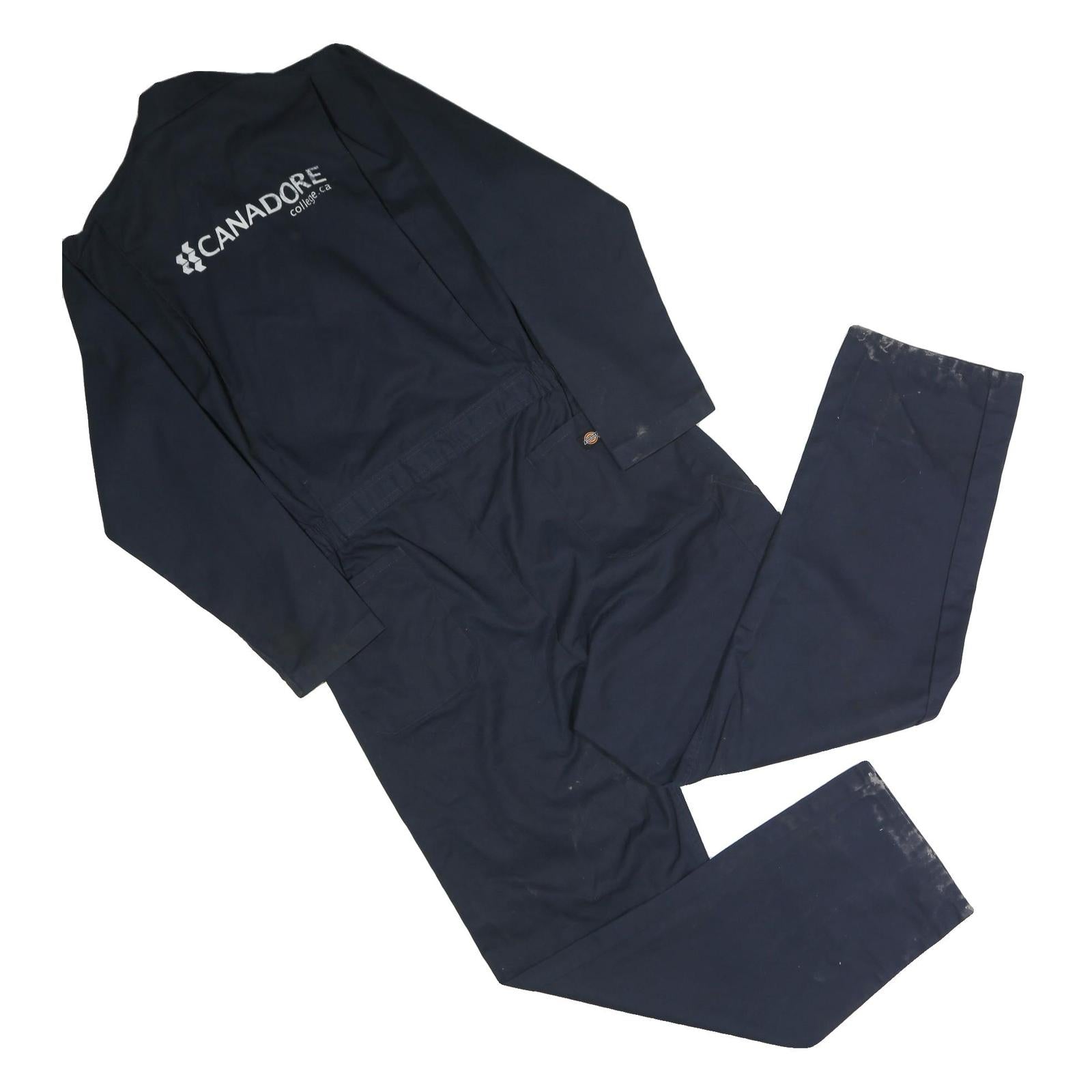 DICKIES Mens Blue Cotton Blend Dungarees Regular Fit L W38 L31 Workwear Overalls