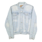 LEVI'S Mens Blue Denim Jacket M Cotton Button Plain Classic Fit Casual