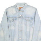 LEVI'S Mens Blue Denim Jacket M Cotton Button Plain Classic Fit Casual