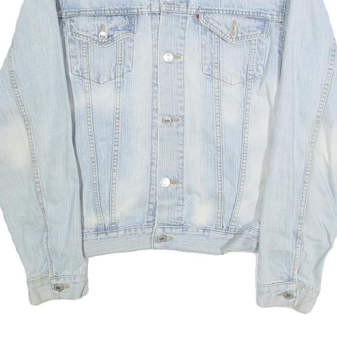 LEVI'S Mens Blue Denim Jacket M Cotton Button Plain Classic Fit Casual