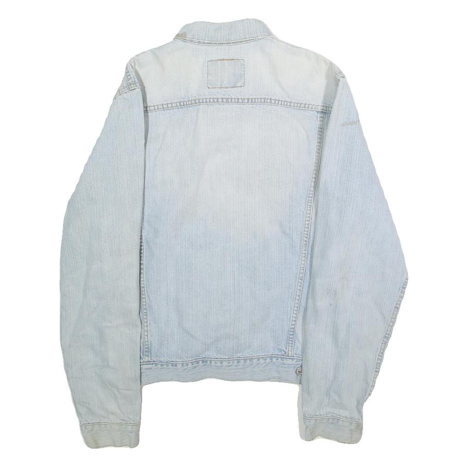 LEVI'S Mens Blue Denim Jacket M Cotton Button Plain Classic Fit Casual