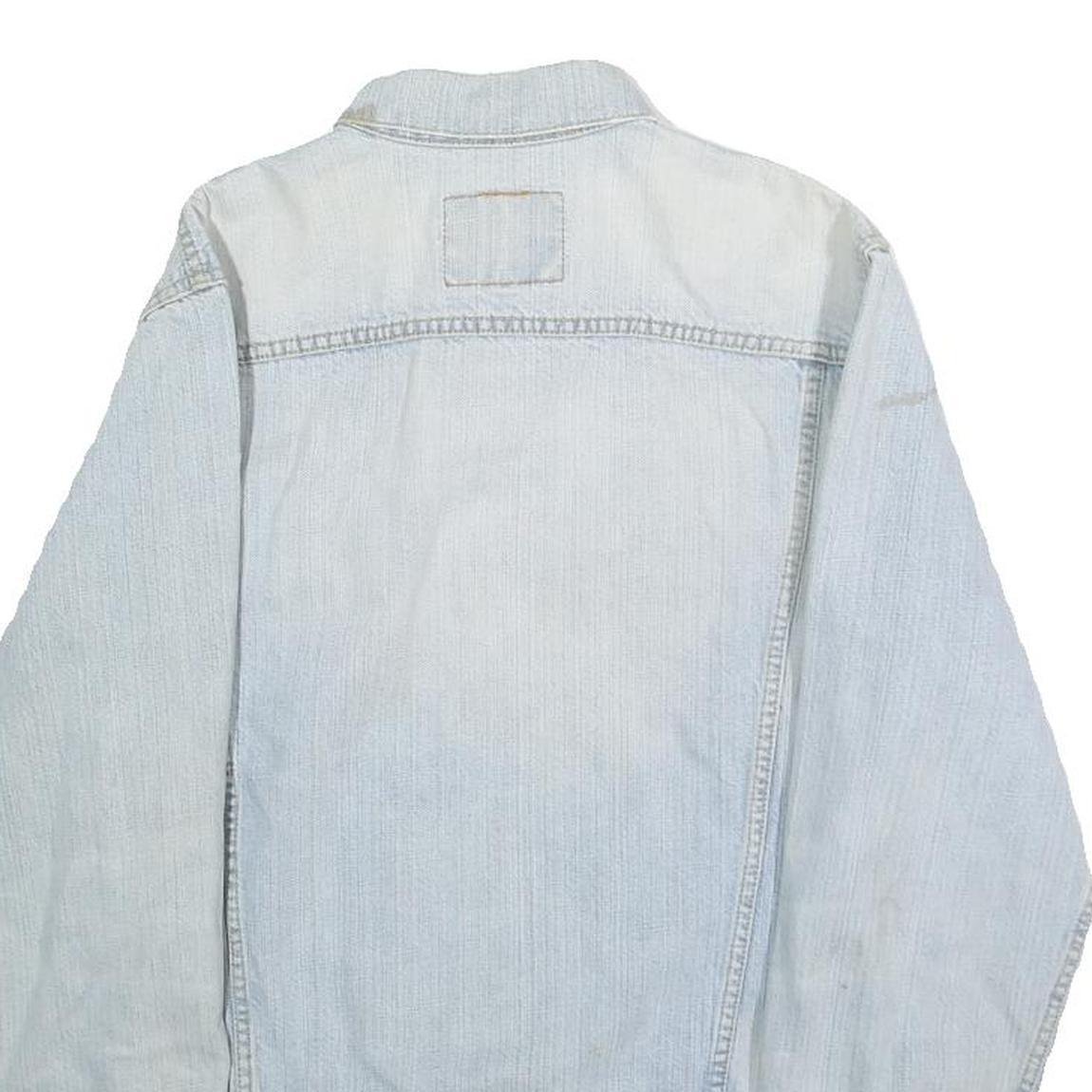 LEVI'S Mens Blue Denim Jacket M Cotton Button Plain Classic Fit Casual