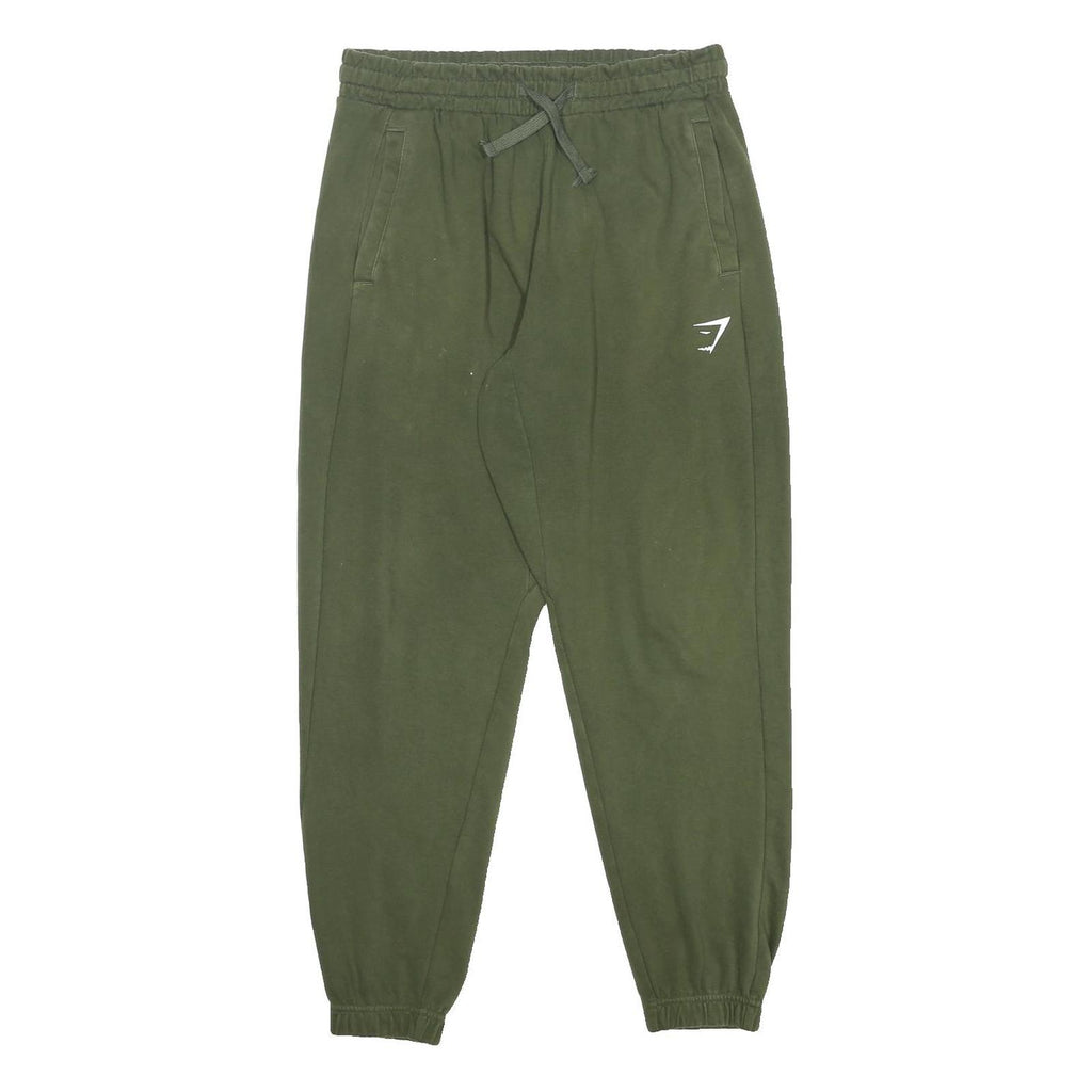 GYMSHARK Mens Joggers Green Slim Tapered M W28 L28 Cotton Blend Casual Wear