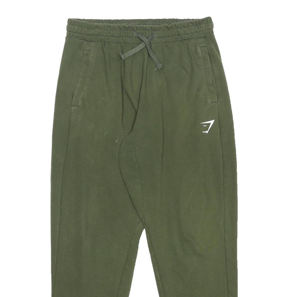 GYMSHARK Mens Joggers Green Slim Tapered M W28 L28 Cotton Blend Casual Wear