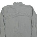 CHAPS RALPH LAUREN Mens Grey Linen Blend Shirt M Button Pocket Casual