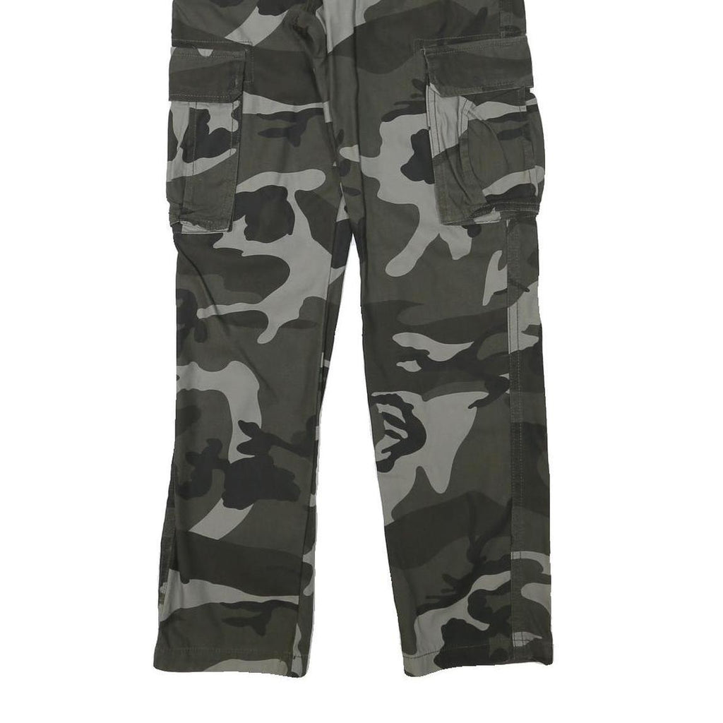 LUCKY BIRD Mens Regular Fit Cotton Blend Camouflage Cargo Trousers W30 L32