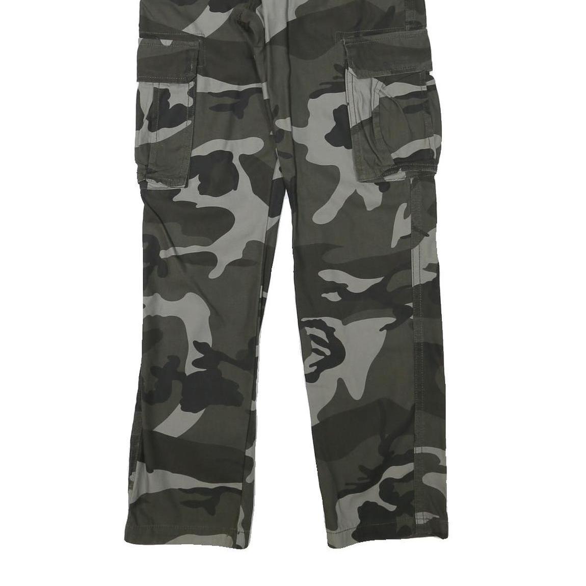 LUCKY BIRD Mens Regular Fit Cotton Blend Camouflage Cargo Trousers W30 L32
