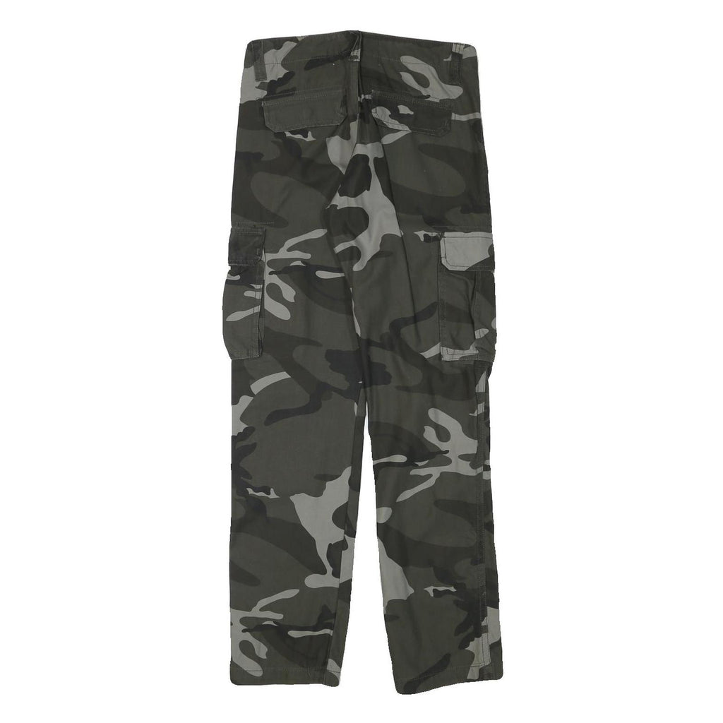 LUCKY BIRD Mens Regular Fit Cotton Blend Camouflage Cargo Trousers W30 L32