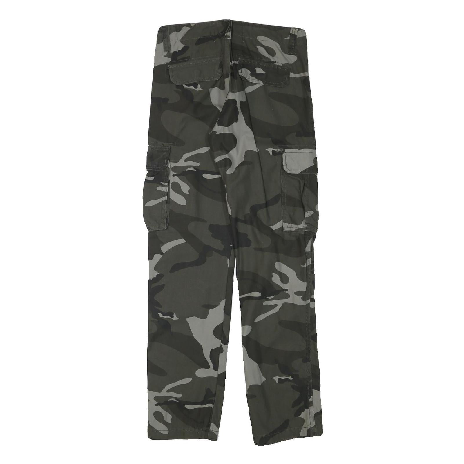 LUCKY BIRD Mens Regular Fit Cotton Blend Camouflage Cargo Trousers W30 L32