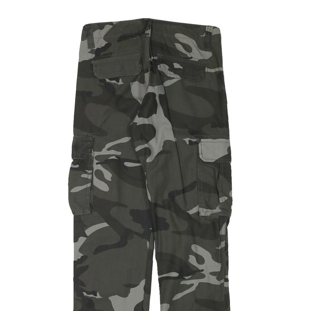 LUCKY BIRD Mens Regular Fit Cotton Blend Camouflage Cargo Trousers W30 L32