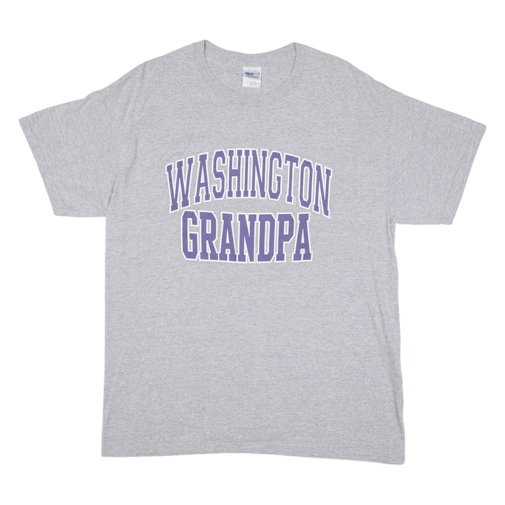 GILDAN Washington Grandpa Mens T-Shirt Grey USA L