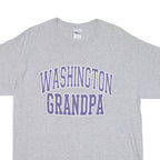 GILDAN Washington Grandpa Mens T-Shirt Grey USA L