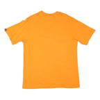 PUMA Mens Orange Cotton Blend T-Shirt M Short Sleeve Crew Neck Puma Logo