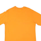 PUMA Mens Orange Cotton Blend T-Shirt M Short Sleeve Crew Neck Puma Logo