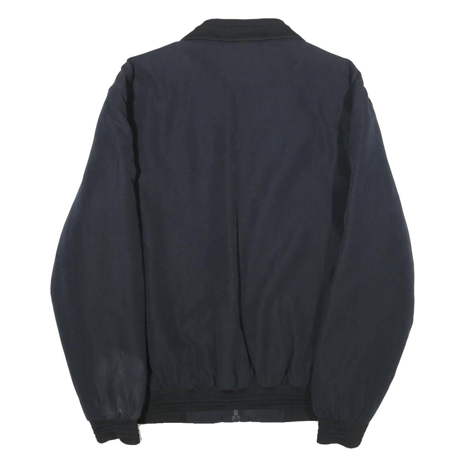 KINGFIELD Mens Black Classic Jacket XL Polyester Blend Zip Plain Casual