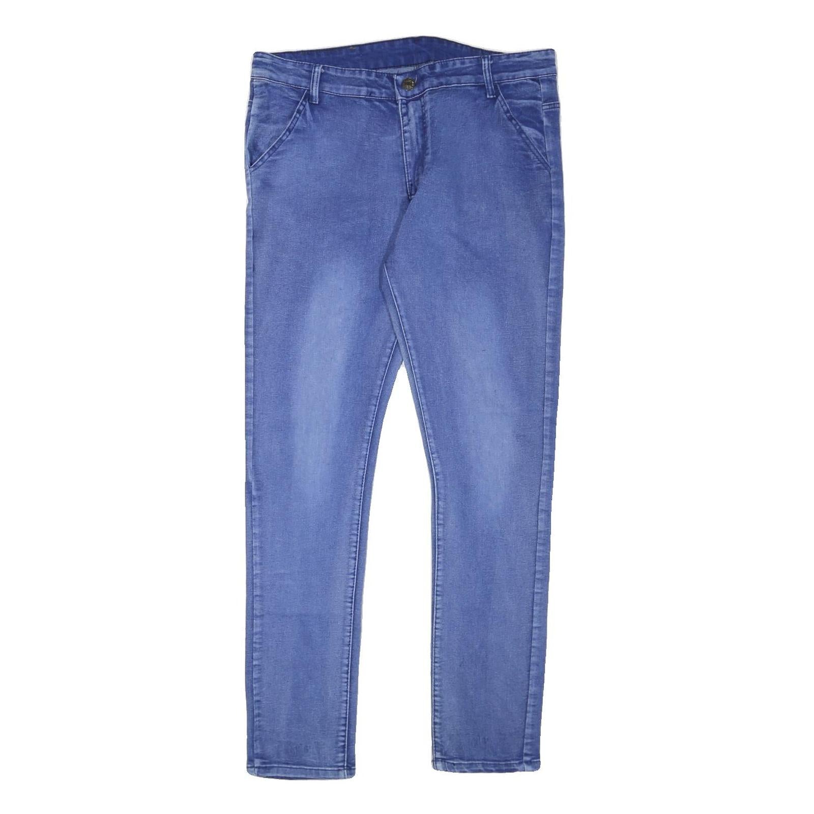 TALB JEANS Mens Blue Denim Regular Skinny Zip W36 L30 Lightweight Casual