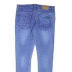 TALB JEANS Mens Blue Denim Regular Skinny Zip W36 L30 Lightweight Casual