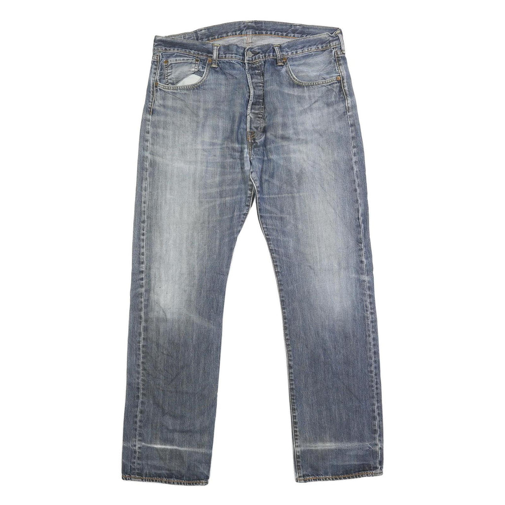 LEVI'S 501 Mens Jeans Blue Relaxed Straight Denim Medium W38 L33 Classic Fit