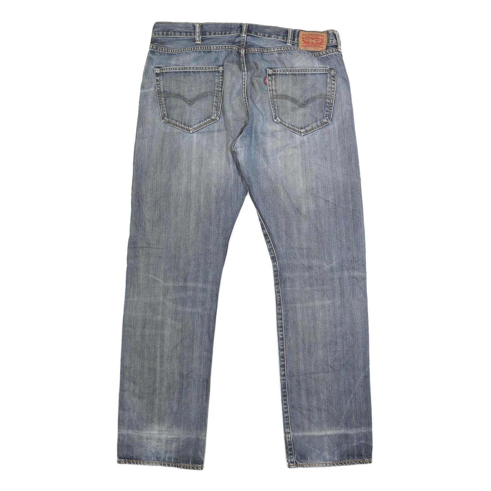 LEVI'S 501 Mens Jeans Blue Relaxed Straight Denim Medium W38 L33 Classic Fit